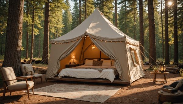 Les avantages du glamping sous une grande tente