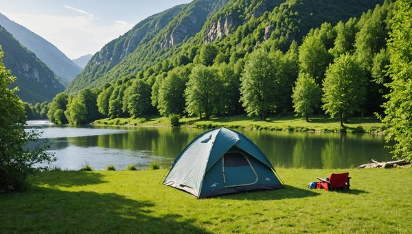 Détente et fraîcheur en camping au bord de rivière en ariège
